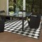 Homeroots 5 x 8 ft. Black & Ivory Gingham Indoor & Outdoor Area Rug 389519 - alternate 4